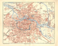 Breslau historischer Stadtplan