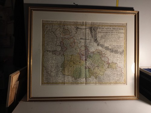 Schlesien 1745 alte landkarte - schlesien,