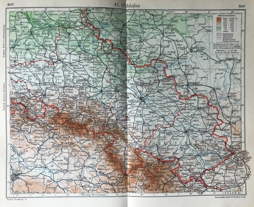 Landkarte von schlesien - landkarte,